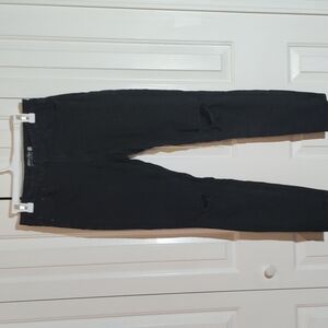 Blue Age Denim black destructed jeans size 11 leggings jeggings